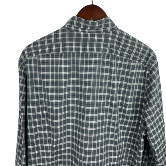 John Varvatos USA | Gray Cream Plaid Long Sleeve Button Down Shirt - Picture 5 of 8